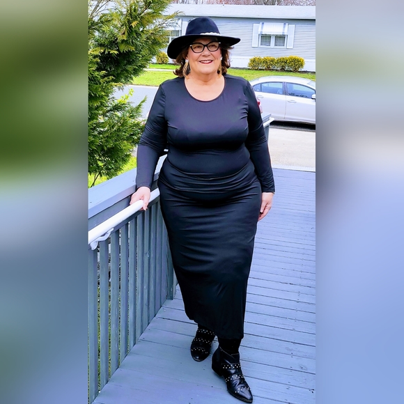 Xpluswear Dresses & Skirts - NEW NWT XPluswear Plus Size Black Casual Maxi Dress Sz 3XL